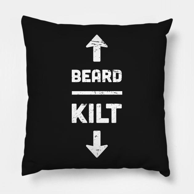 Beard & Kilt | Scottish Design Pillow by MeatMan