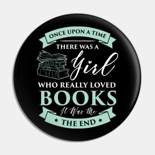 Books Loving Girl Reading Fairy Tale Gift Idea Pin