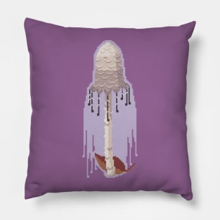 Shaggy Mane Mushroom Pillow