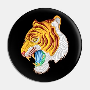 Golden tiger head Pin