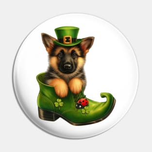 German Shepherd Dog Shoes For Patricks Day Pin