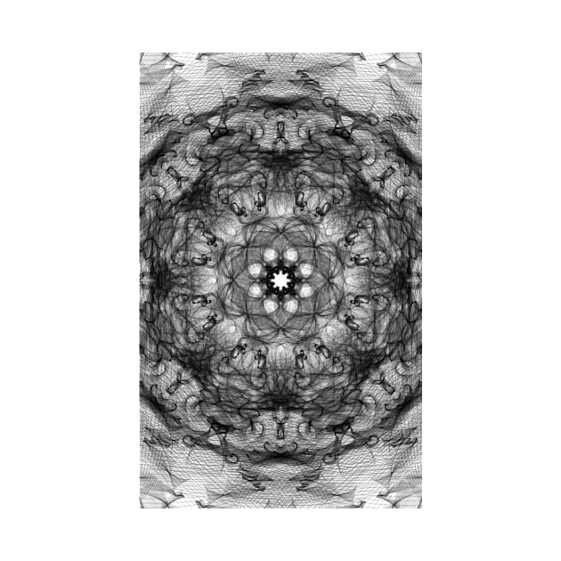 black and white flower pattern one by ForehandART