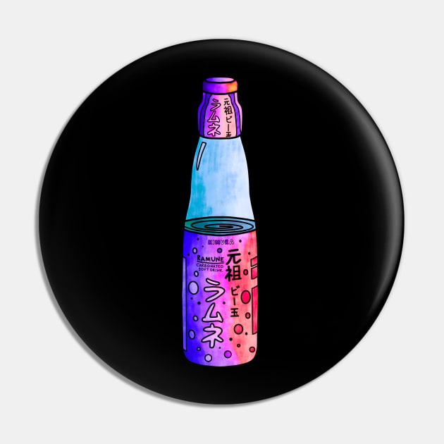 Ramune Soda Japanese Drink Pin by Kelly Louise Art
