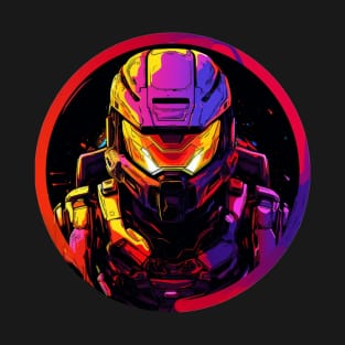 Halo Master Chief - Circular Design - Neon T-Shirt