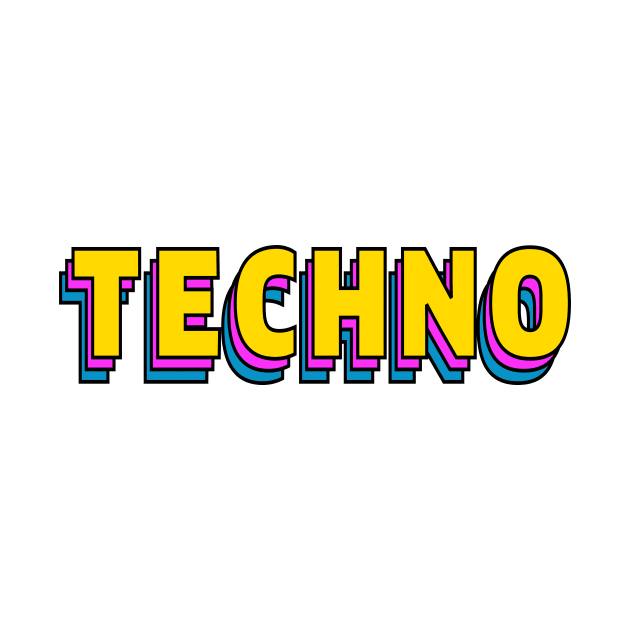 Techno music retro by shirts.for.passions