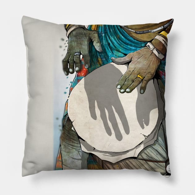 african drums Pillow by DAV