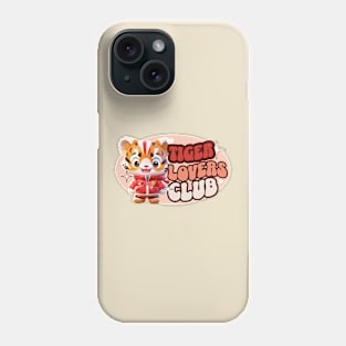 Cute Tiger personified with red jacket Kids Phone Case