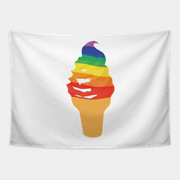 Ice Cream Rainbow Tapestry by Buck_Red