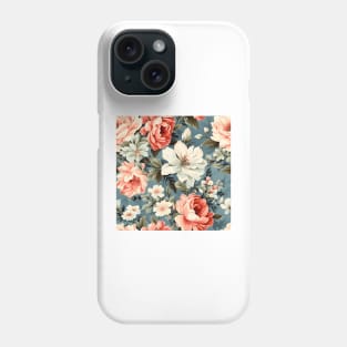 Shabby Chic Flowers Pattern 17 Phone Case