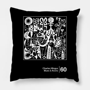 Blues & Roots - Charles Mingus - Minimal Style Graphic Artwork Pillow