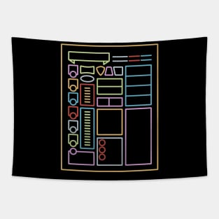 Minimal Character Sheet Tapestry