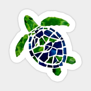 Turtle Mosaic Cutout Magnet