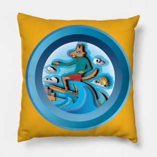 Surfing Werewolf Pillow