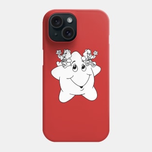 twin care bears sitting on a star Phone Case