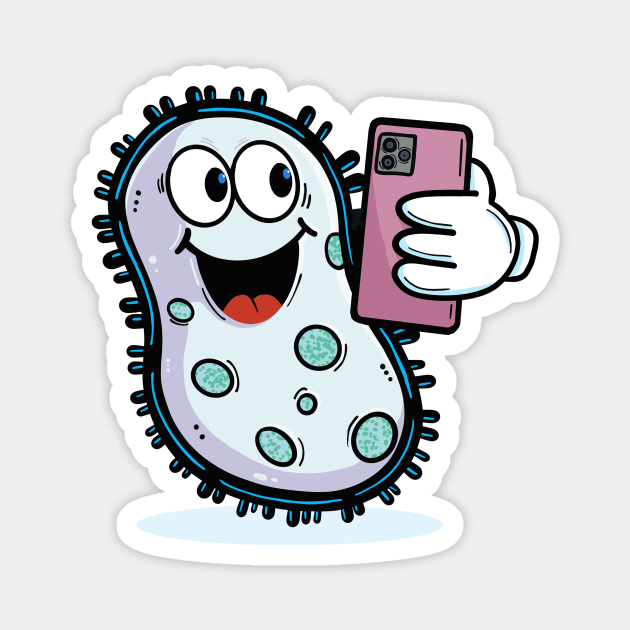 Cellfie taking a selfie Magnet by Wright Art