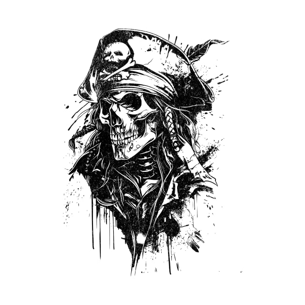 Skull & Crossbones - Pirate Skull by Critter Chaos