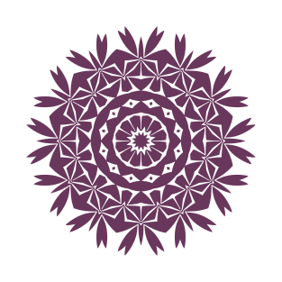 Mini Leaf Mandala (Purple) T-Shirt