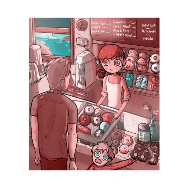 sweet donuts shop by Angeldrawzs