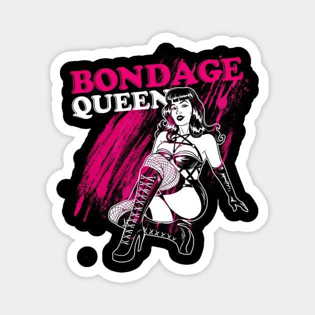 Blackcraft Lingerie Girl Bondage Queen Sexy Pin Up BDSM Magnet by Juandamurai