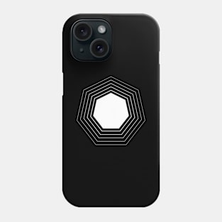 White Heptagon Geom Phone Case