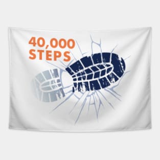 40,000 Steps Logo Tapestry