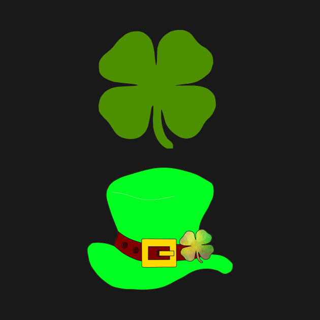 Four Leaf Clover St Patricks Day -  St Patricks Day Art by SartorisArt1