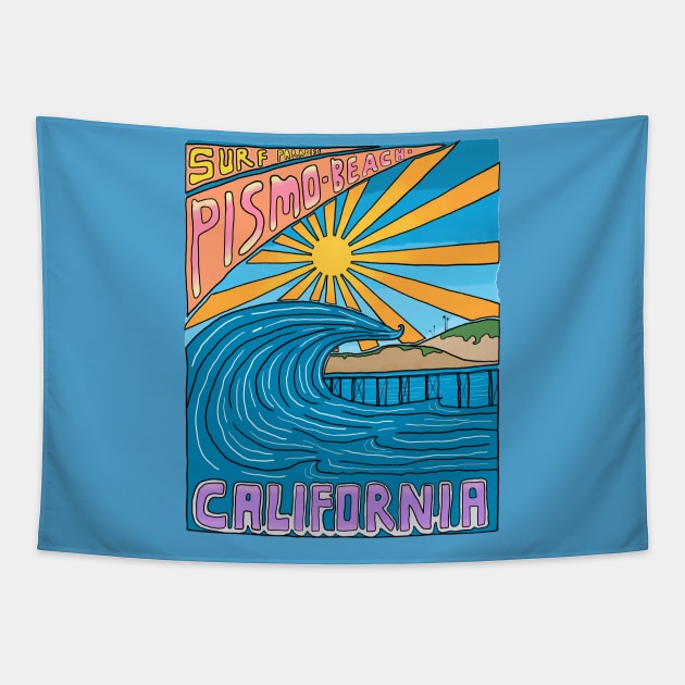 Pismo Beach Tapestry by Yeaha