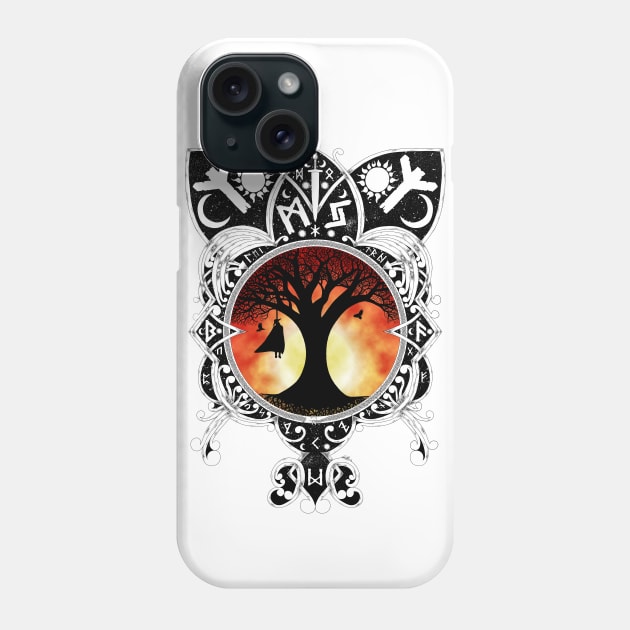 Odin Learning the Runes - Sunset Variant Phone Case by Art of Arklin