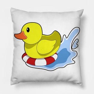 Duck with Swim ring in Water Pillow