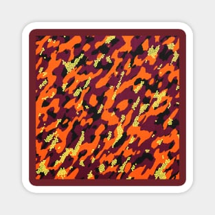 Camouflage - Orange and yellow Magnet