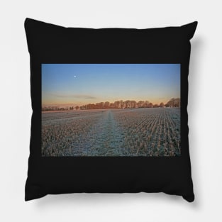 Winter Moon, Meon Valley, December 2022 Pillow