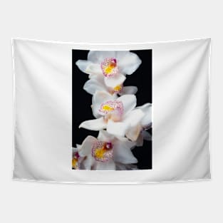 Soft Delicate White Orchids Tapestry