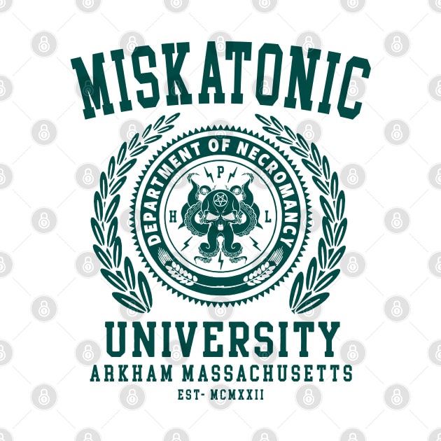 CTHULU AND LOVECRAFT - MISKATONIC UNIVERSITY by Tshirt Samurai