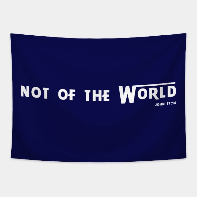 NOT OF THIS WORLD John 17:14/John 17:16 Jesus Quote Tapestry by Terry With The Word