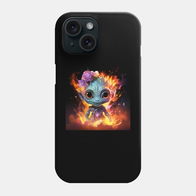 Cute alien Phone Case by Love of animals