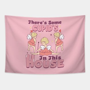 Theres Some Cupids In This House Cupid Valentines Day Tapestry