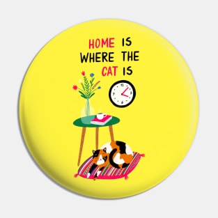 home is where the cat is Pin