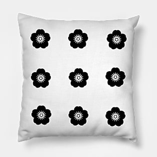 small black flowers Pillow