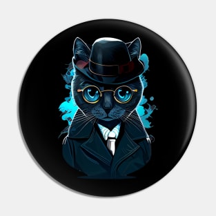 Detective cat Pin