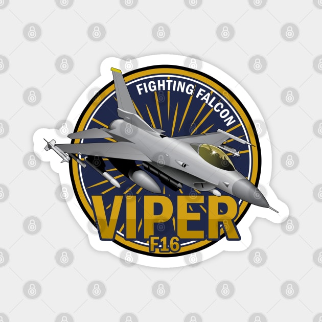 F-16 Viper Fighting Falcon Magnet by Mandra