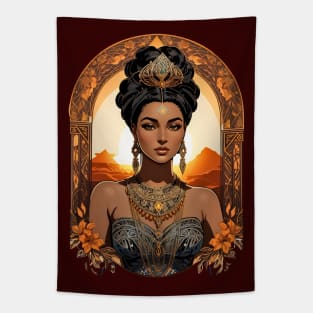 Beautiful Queen of Sheba retro vintage floral design Tapestry