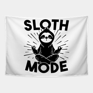 Funny Sloth Meditating Sloth Mode Meditation Lotus Pose Yoga Tapestry