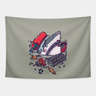 Mrs Claus Shark Tapestry