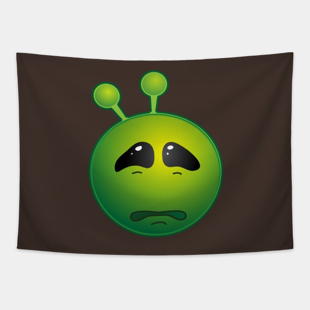 Funny Alien Monster ET Extraterrestrial Martian Green Man Emoji for Women, Men and Kids 13 Tapestry by PatrioTEEism