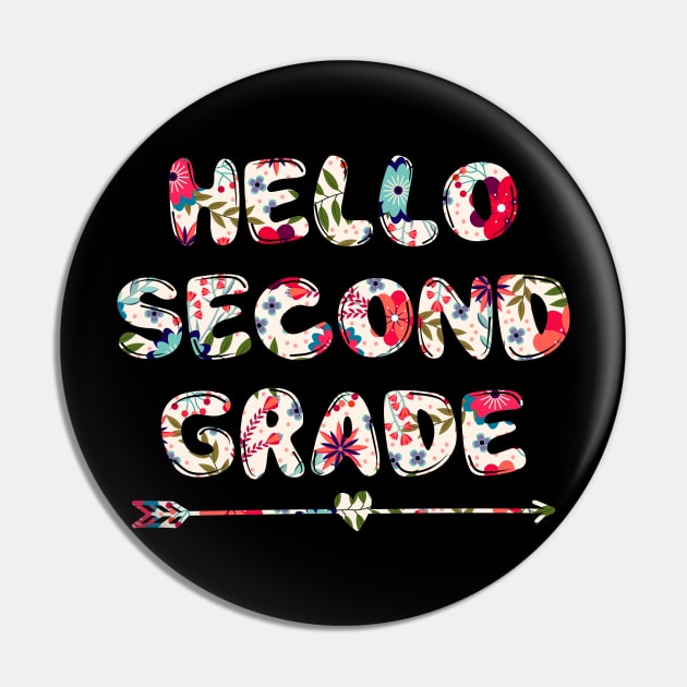 Floral Hello second 2nd grade team teacher stududent back to school Pin by kateeleone97023