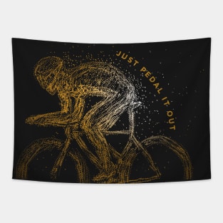 Bike shirt | Cyclist riding a bicycle - just pedal Tapestry