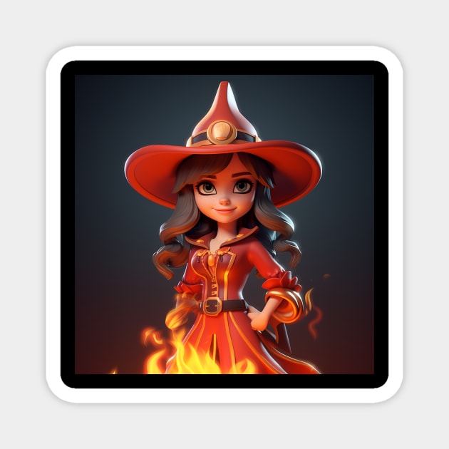 Witch fire fighter Magnet by NumberOneEverything