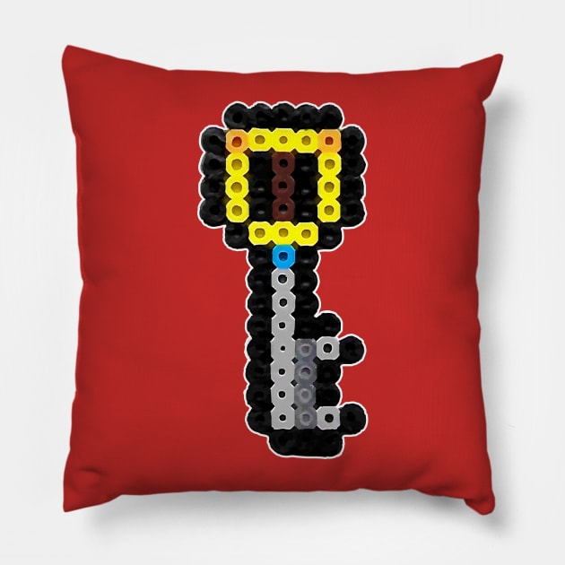 Kingdom Hearts Keyblade 8-Bit Pixel Art Pillow by StebopDesigns