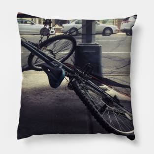 Bike, Manhattan, New York City Pillow