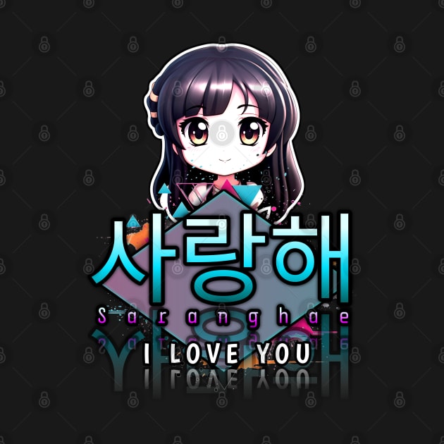 Saranghae - I Love You - Korean Quote by MaystarUniverse